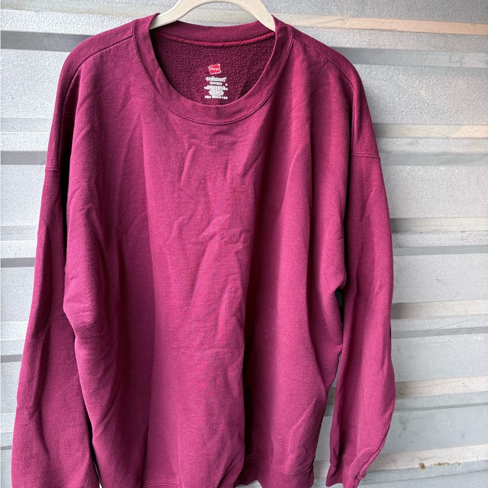 Hanes EcoSmart Maroon Sweatshirt